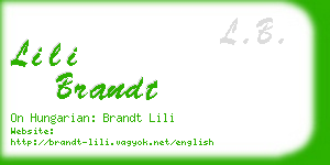 lili brandt business card